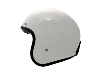JI100 Solid weiß Jethelm ECE 22.06 mit Sonnenblende