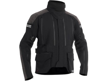 Dalen schwarz Motorradjacke CE AA wasserdicht 3-Lagen Outlast Duraflex Thermoweste