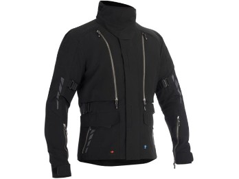 Vinvallen schwarz Motorradjacke CE AA 3-Lagen wasserdicht Outlast mit Thermoweste und Protektoren
