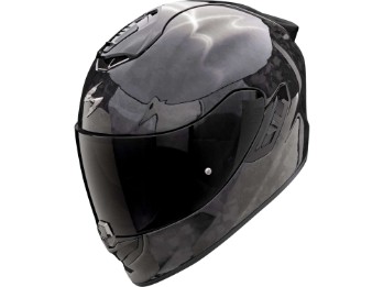 EXO-1400 EVO 2 II CARBON Air ONYX schwarz Integralhelm ECE 22.06 mit Sonnenblende Pinlock und 2 Visieren