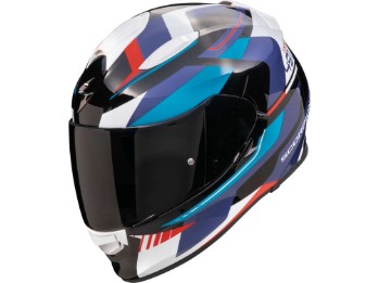 Integralhelm EXO-491 ABILIS schwarz blau rot ECE 22.06 mit Sonnenblende