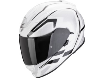 Integralhelm EXO-491 KRIPTA weiß-schwarz ECE 22.06 mit Sonnenblende