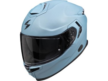 EXO-GT SP Air SOLID Celestial blau matt Premium Integralhelm Apex mit Pinlock Sonnenblende und zwei Visieren