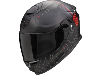 EXO-GT SP Air TECHLANE matt schwarz grau rot Premium Integralhelm Apex mit Pinlock Sonnenblende und zwei Visieren