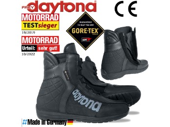 Gore-Tex Motorradstiefel AC DRY GTX G2 schwarz Leder mit beidseitigem Knöchelschutz