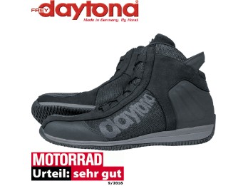 Motorradschuhe AC4 WD schwarz Leder-Textil Mix Schuhe mit Knöchelschutz