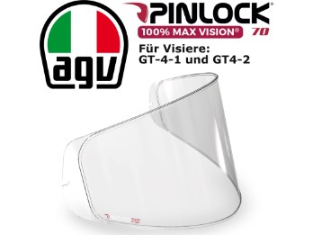 Pinlock 70 MaxVision für Visier GT4-1 und GT4-2 Helme K3 SV / K5 S Modell 2020