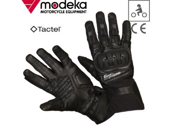Handschuhe Air Ride Dry schwarz wasserdicht Leder Tactel Porelle-Membrane CE