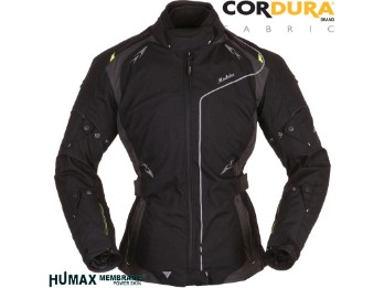 Damen Jacke Amber Lady schwarz dunkelgrau wasserdicht Cordura Humax Protektoren