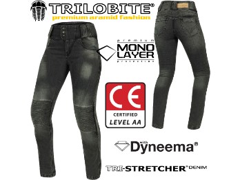 Jeggings Bella grau Leggings Jeans für Damen Stretch Denim CE AA mit Protektoren