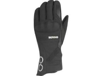 Arctic schwarz Motorradhandschuhe Winter Herbst wasserdicht Softshell Leder Thermo