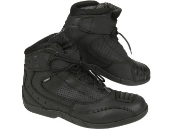 Schuhe Black Rider schwarz Sport Stiefel Leder klassisch CE mit Verstärkungen