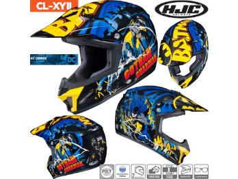 Kinderhelm CL-XY II Batman DC Comics Jugendhelm Offroad Cross Motocross mit ECE