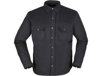 Colden schwarz Motorradjacke Shirt CE AA Baumwolle Aramid mit Protektoren Holzfällerhemd
