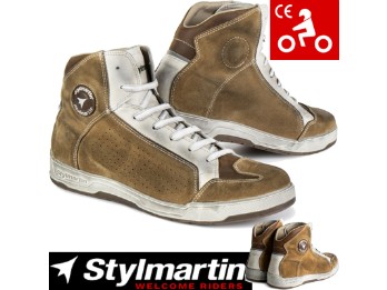 Schuhe Colorado braun weiß Leder Sneaker wasserabweisend CE mit Protektoren