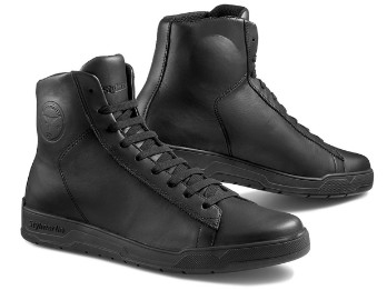 Sneaker Core einfarbig schwarz Leder wasserdichtes Mesh Futter Protektoren CE