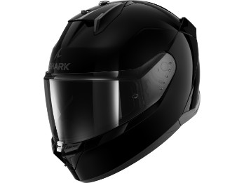 Integralhelm D-SKWAL 3 Blank Glossy schwarz BLK mit Sonnenblende und Max Vision Pinlock ECE 22.06