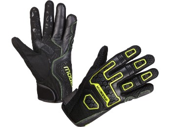 Dracon Mesh schwarz gelb Motorradhandschuhe CE Leder Grip atmungsaktiv Touchscreen-kompatibel