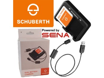 Ladegerät Dual Charger Ladegerät 2 Akkus für Schuberth SC1 Standard und Advanced