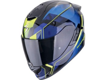 EXO-1400 Evo 2 II Air INTENSIO Schwarz Blau Integralhelm ECE 22.06 mit Not-Entriegelung Sonnenblende und Pinlock