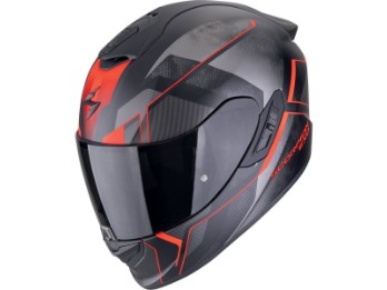 EXO-1400 Evo 2 II Air INTENSIO Matt Schwarz Rot Integralhelm ECE 22.06 mit Not-Entriegelung Sonnenblende und Pinlock