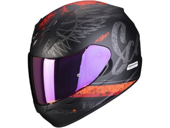 Integralhelm EXO-390 IGHOST matt schwarz silber ECE 22.05 mit Ellip-Tec