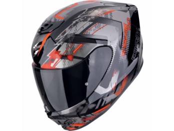 Integralhelm EXO-391 CLUTTER Schwarz Rot mit Not-Entriegelungssystem und ECE 22.06