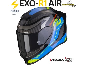 Integralhelm EXO-R1 Air Vatis schwarz blau Sporthelm Max Vision Pinlock AirFit