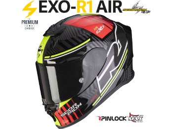 Integralhelm EXO-R1 Air Victory schwarz silber rot Sporthelm Max Pinlock AirFit