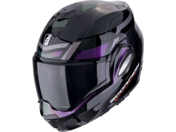 Klapphelm EXO-TECH EVO CONQUER Schwarz Chamäleon 180 Grad Flip-Back mit Sonnenblende ECE 22.06 Pinlock