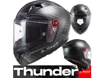 Racing Integralhelm FF805 Thunder Carbon mit Max Vision Pinlock inkl. 2 Visiere