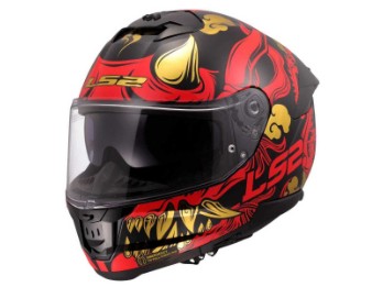 FF808 STREAM II 2 Drako schwarz rot Integralhelm ECE 22.06 mit Sonnenblende