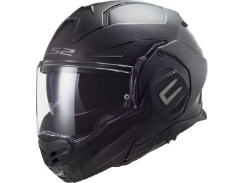 Über-Klapphelm FF901 Advant X Solid schwarz matt P/J ECE 22.06 mit Sonnenblende und Max Vision Pinlock