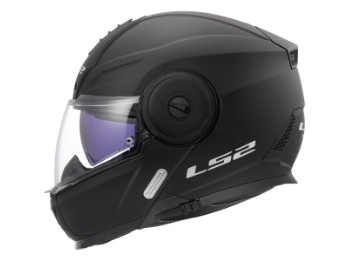 FF902 Scope II Solid matt schwarz Klapphelm ECE 22.06 mit Sonnenblende und Pinlock