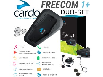 Headset FREECOM 1+ Doppelset Motorrad-Kommunikation mit Fahrer-zu-Sozius Intercom und UKW Radio