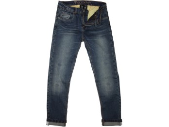 Jeans Glenn Slim stone wash blue 5-Pocket Denim Aramid Skinny Fit SAS-TEC SC-1/KA Protektoren