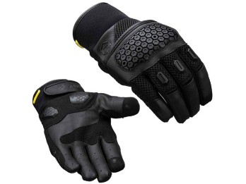 Urbane Pro schwarz Motorradhandschuhe CE Leder Lift and Lock Verschluss