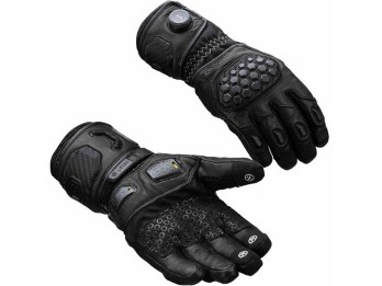 Zero MK4 schwarz Motorradhandschuhe CE Leder wasserabweisend BOA-Fit Verschluss