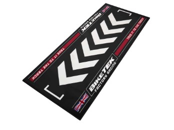 Motorradteppich Werkstatt Garagenmatte Race Ready Britain with Union Jack Geschenkartikel 190 x 80 cm