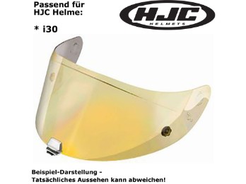 Visier HJ-34 für Helm i30 gold verspiegelt Pinlock vorbereitet