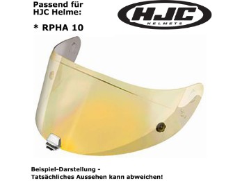 Visier HJ-20 für Helm RPHA 10 gold verspiegelt Pinlock vorbereitet