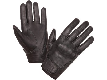 Handschuhe Hot Classic schwarz Leder Retro Urban CE Ledereinsätze perforiert