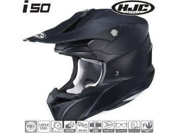 Crosshelm i50 Semi schwarz matt mit SLID-Technologie verstellbarer Helmschirm