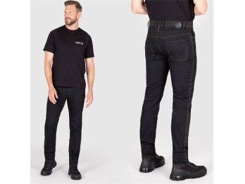Colton Tapered Slim schwarz Motorradjeans CE AA Denim mit Zwei-Wege Stretch und Protektoren