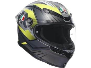 K6 S Excite matt Camo gelb fluo Integralhelm mit Max Vision Pinlock