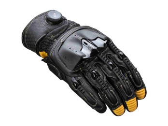 Handroid POD MK5 schwarz sand Motorradhandschuhe mit kurzer Stulpe CE BOA-Verschluss Protektoren
