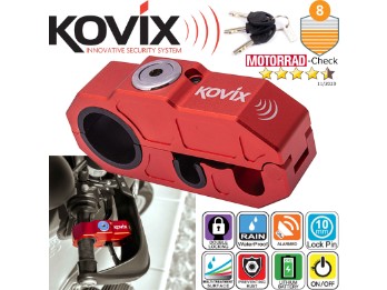 Bremshebelschloss KHL Grip Lock rot 120dB Motorrad Diebstahl Schutz Alarmanlage