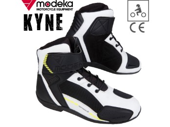 Stiefel Kyne weiß schwarz kurzer Sportstiefel Schnürung CE 3D-Mesh Verstärkungen