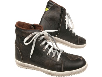 Schuhe Lane Zip aged black schwarz Sneaker Leder Dopplungen mit Reißverschluss