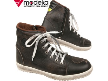 Schuhe Lane Zip aged black schwarz Sneaker Leder Dopplungen mit Reißverschluss